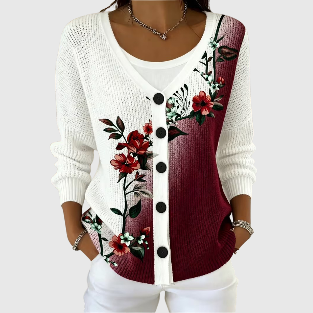 Incoronata button-front knit jacket for women