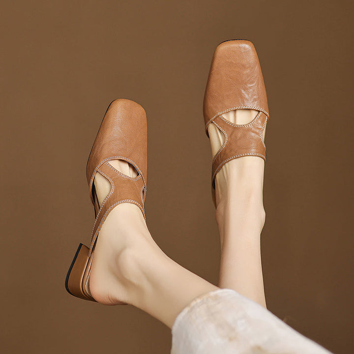 Dessa genuine leather mules for women