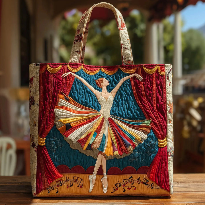 Elegant Ballerina handmade quilted tote for women