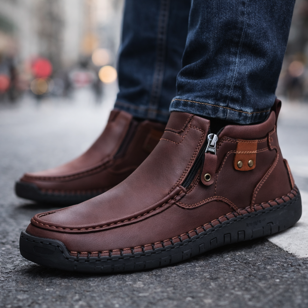 Scott Leather Ankle Boots
