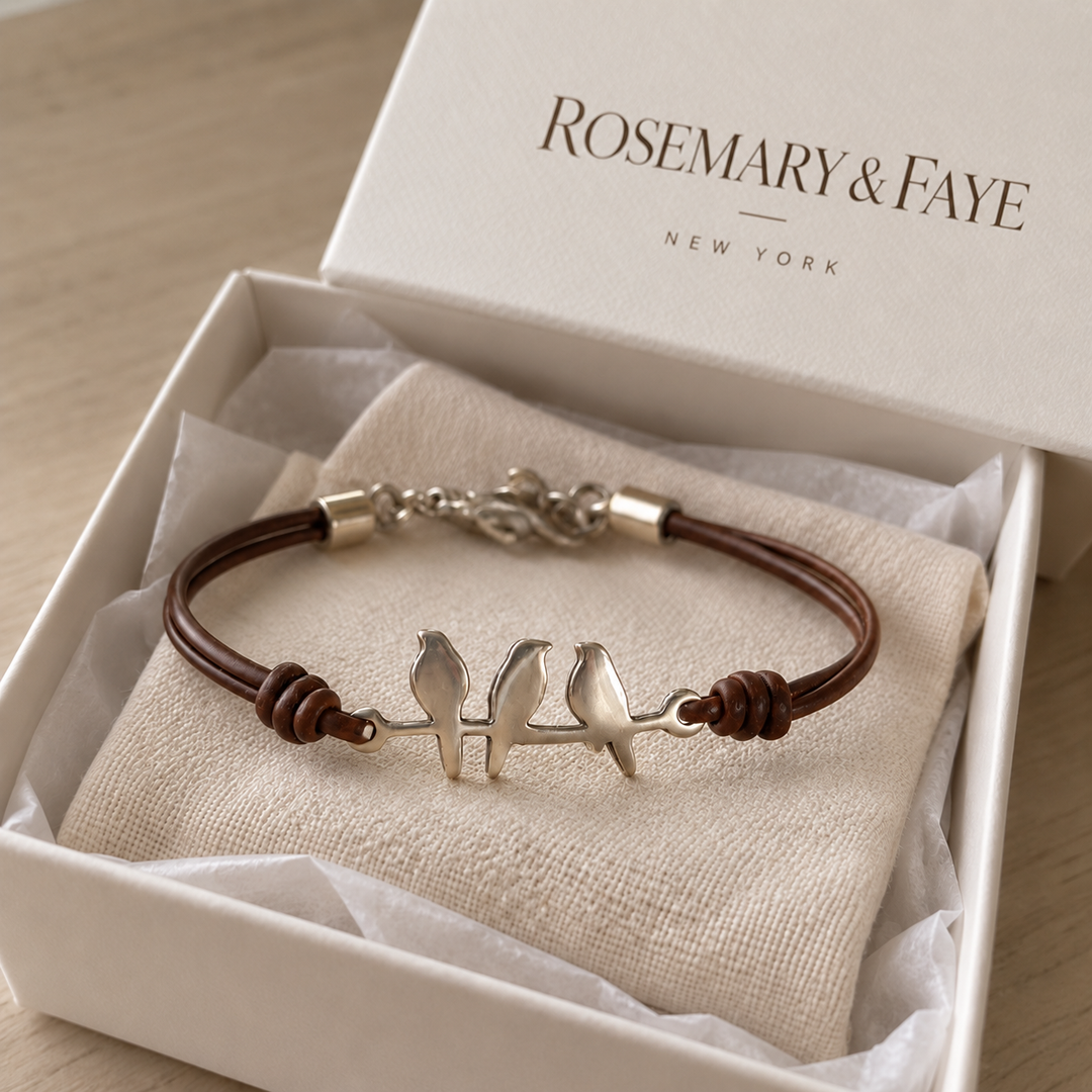Wren | Vintage Bird Charm Rope Bracelet