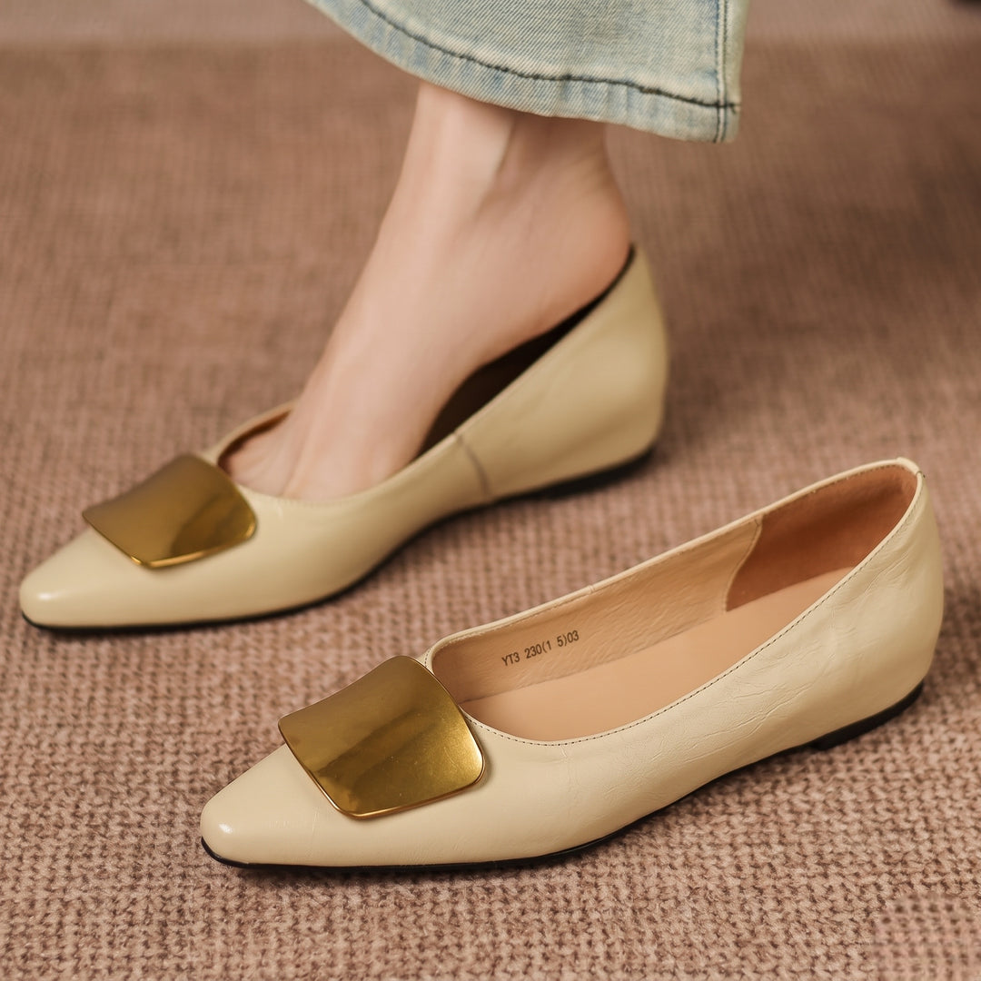 Lorea genuine leather flats for women