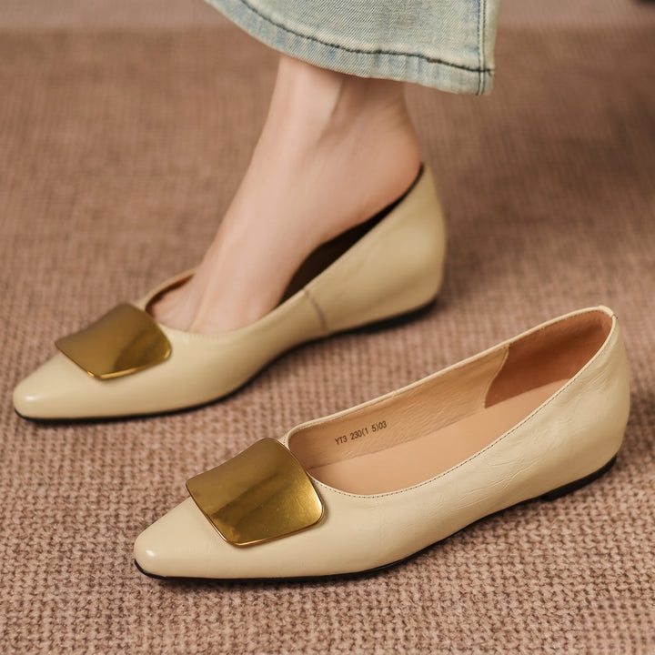 Lorea genuine leather flats for women