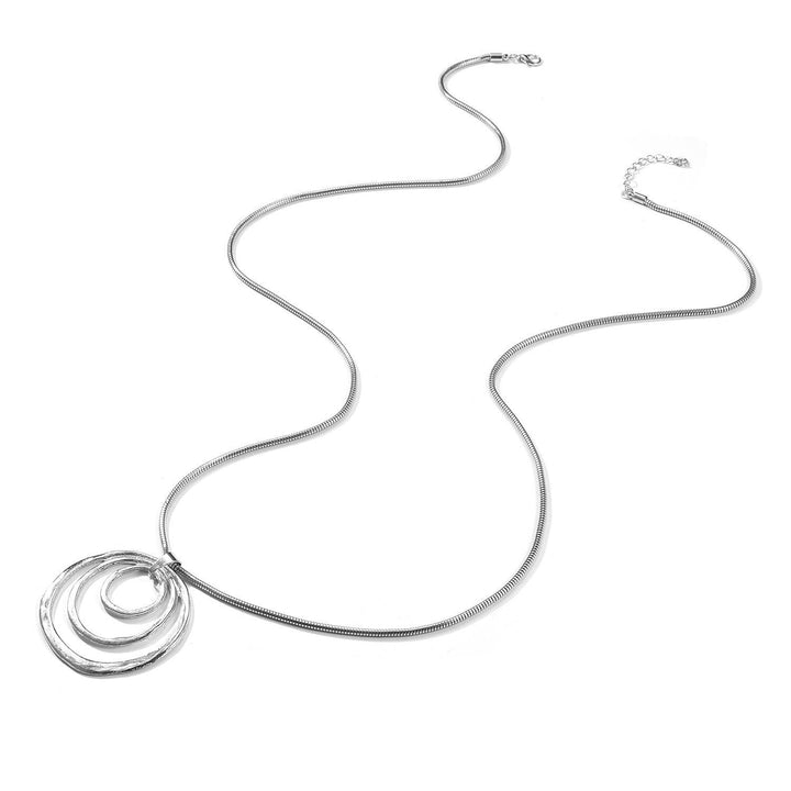 Retro Circle Pendant Necklace