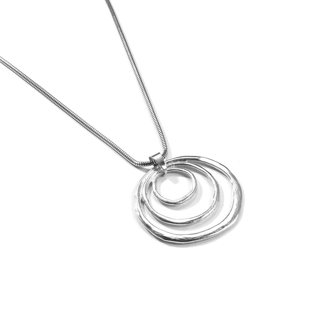 Retro Circle Pendant Necklace