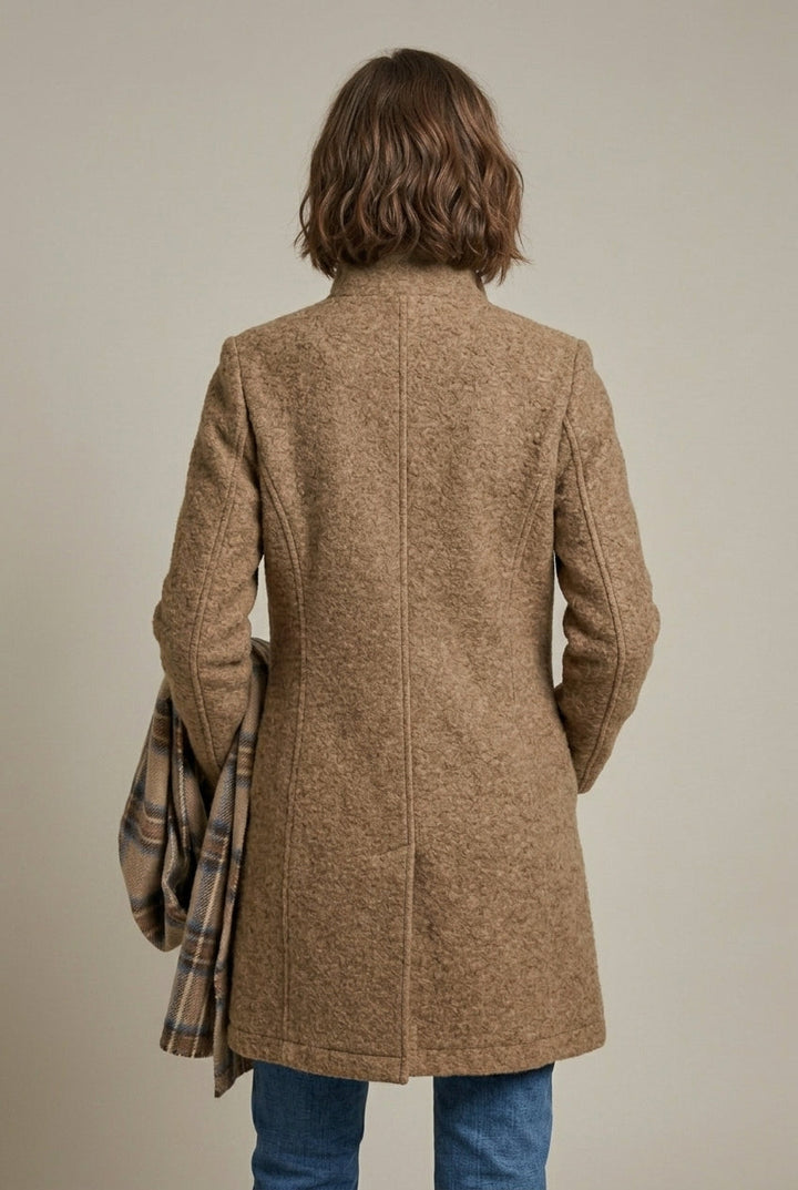 Isolde classic mid-length coat for women