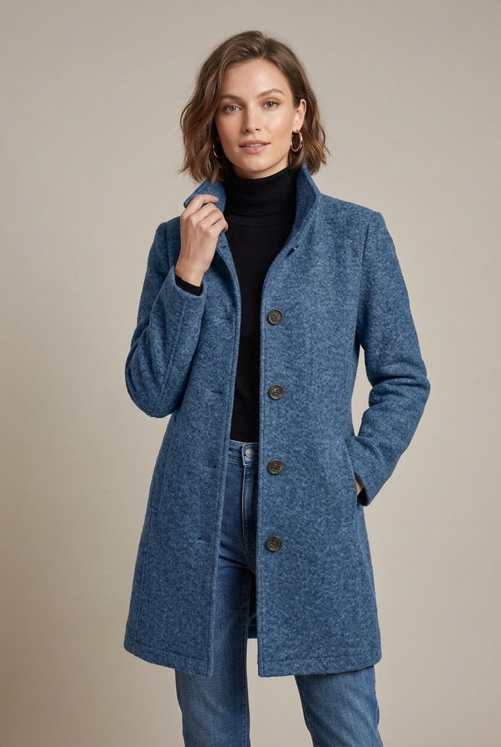 Isolde classic mid-length coat for women
