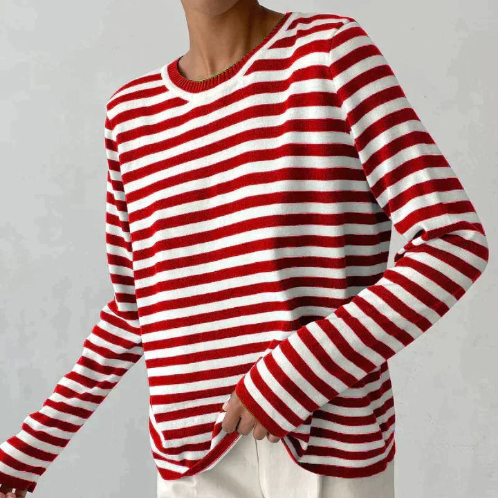Rowan striped long sleeve top for women