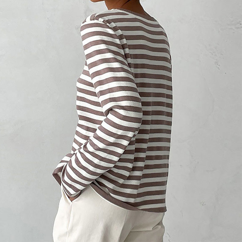 Rowan striped long sleeve top for women