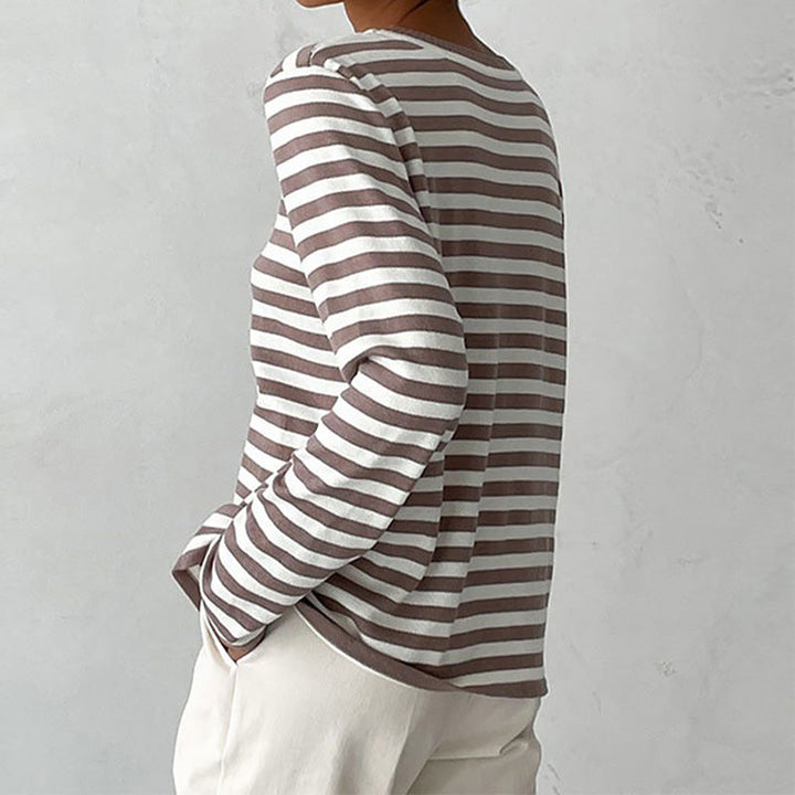 Rowan striped long sleeve top for women
