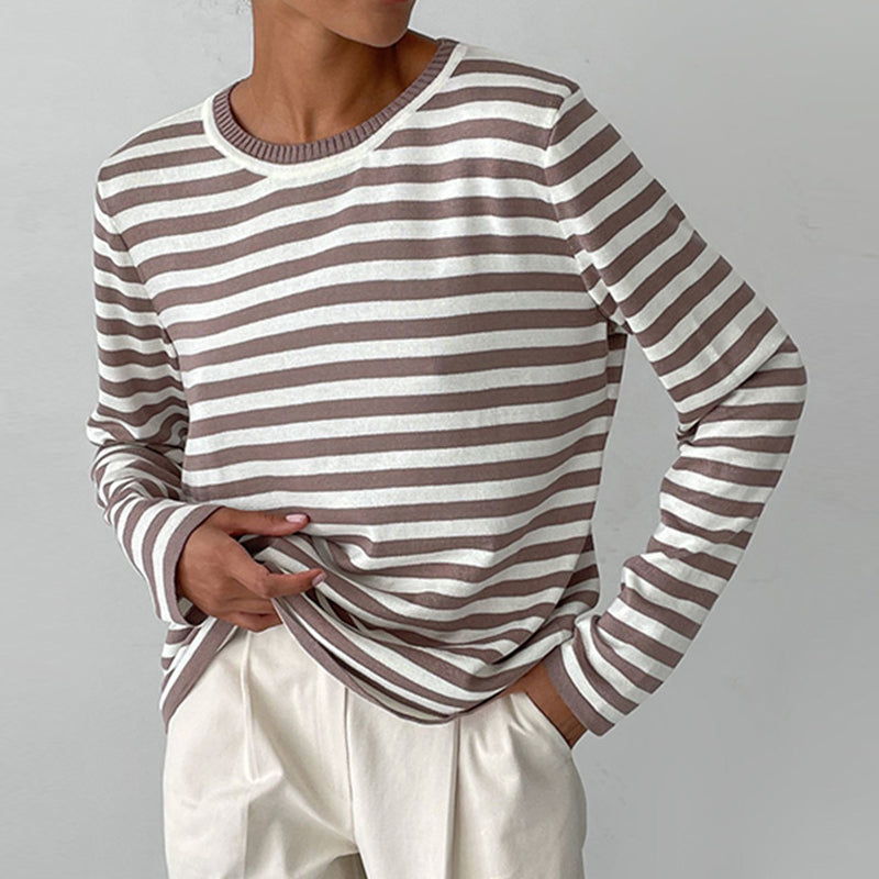 Rowan striped long sleeve top for women