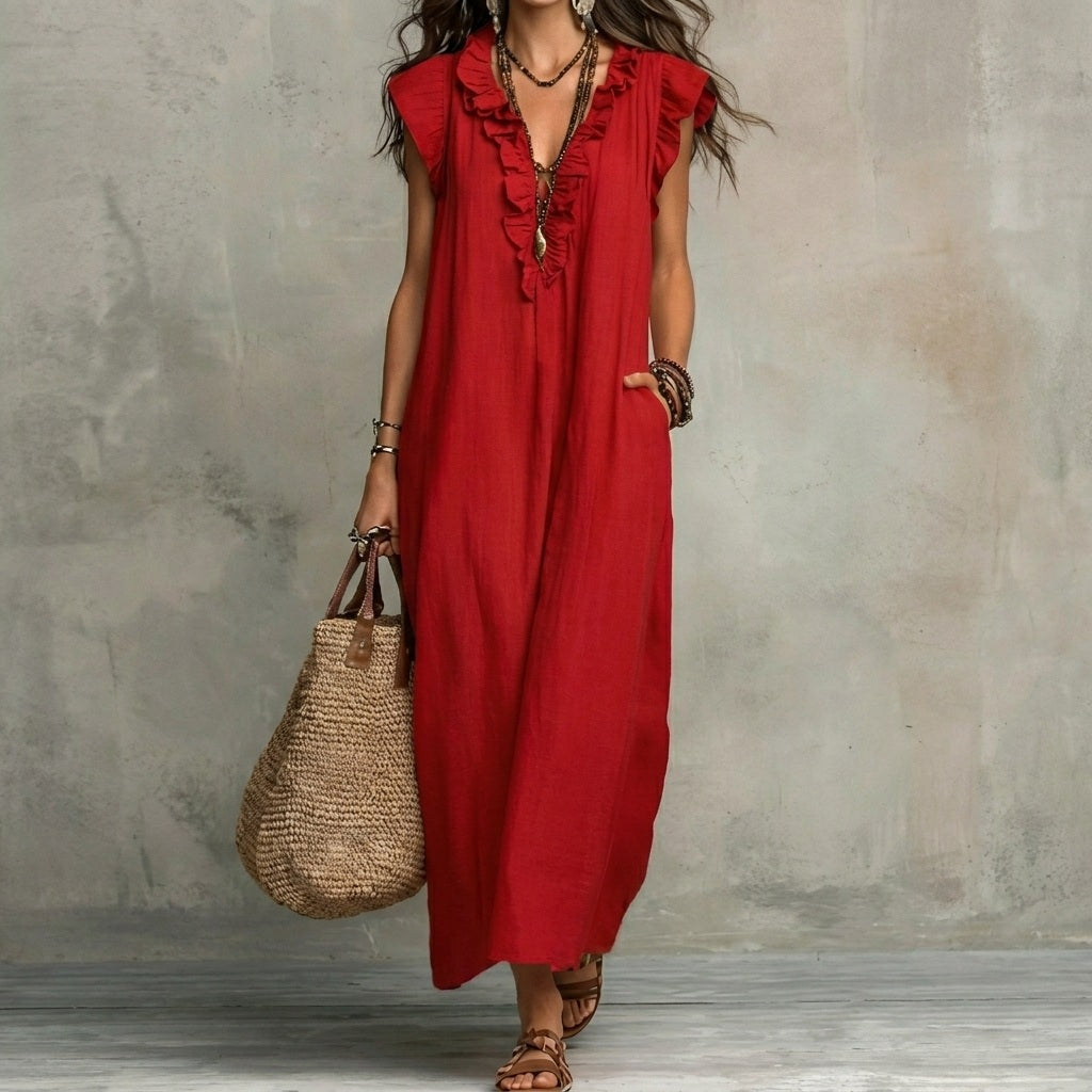 Josefina™ | Linen Ruffle Dress