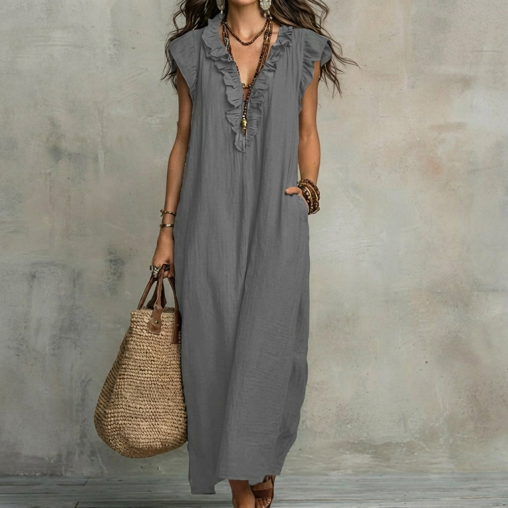 Josefina™ | Linen Ruffle Dress