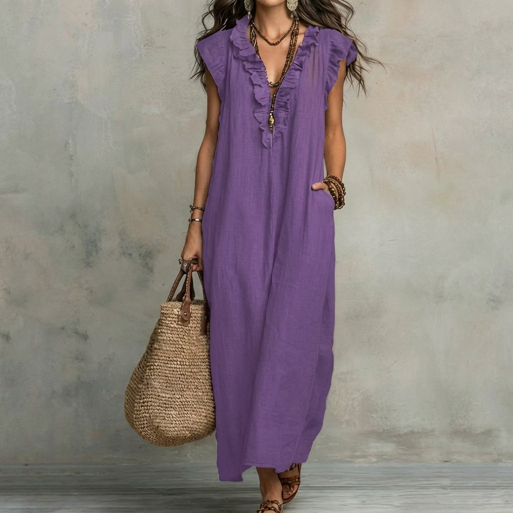 Josefina™ | Linen Ruffle Dress