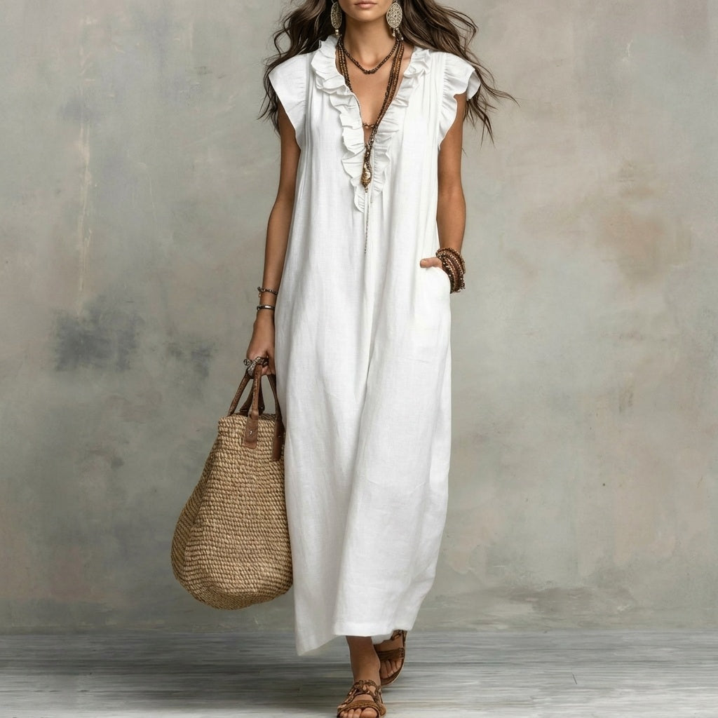 Josefina™ | Linen Ruffle Dress