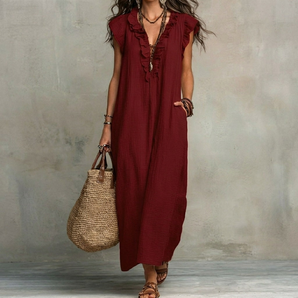 Josefina™ | Linen Ruffle Dress