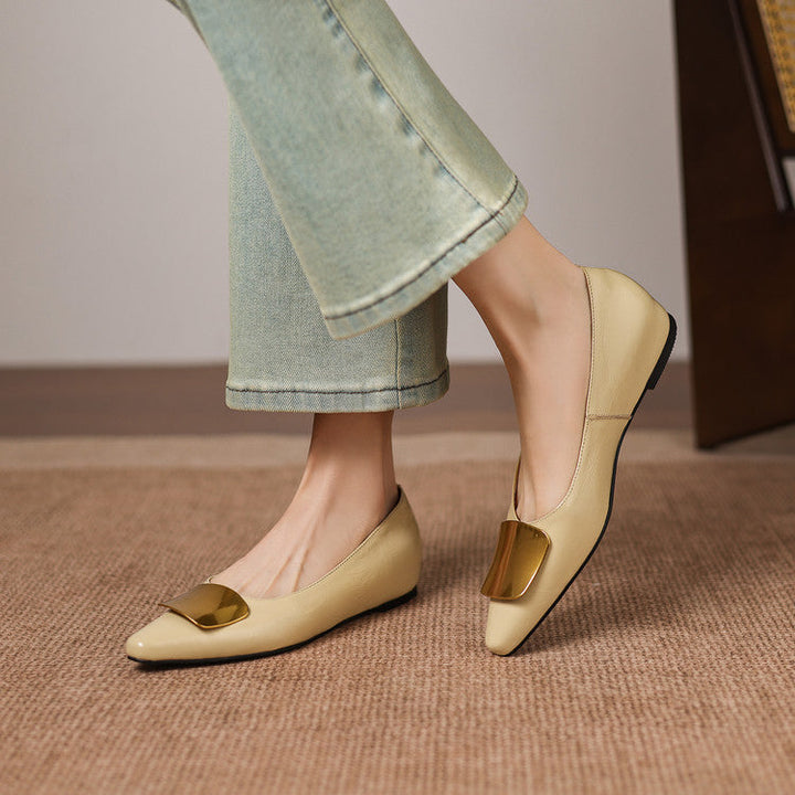 Lorea genuine leather flats for women