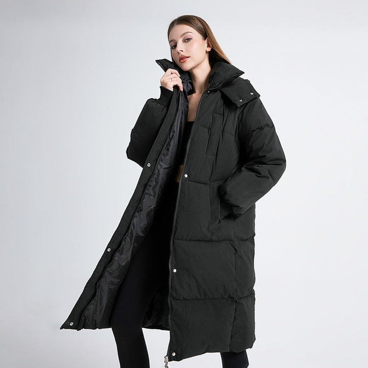Sharon™ | Long Hooded Puffer Coat