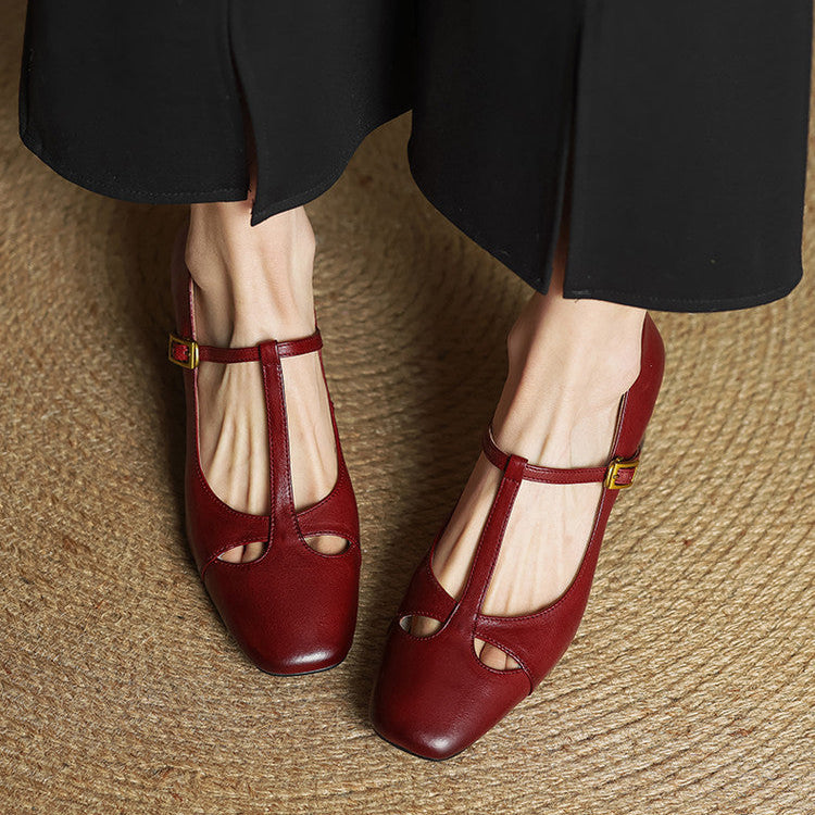Alysa genuine leather heels for women