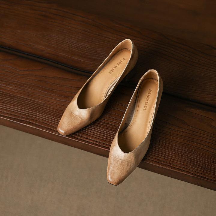 Zila genuine leather heels for women