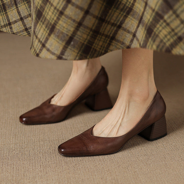 Zila genuine leather heels for women