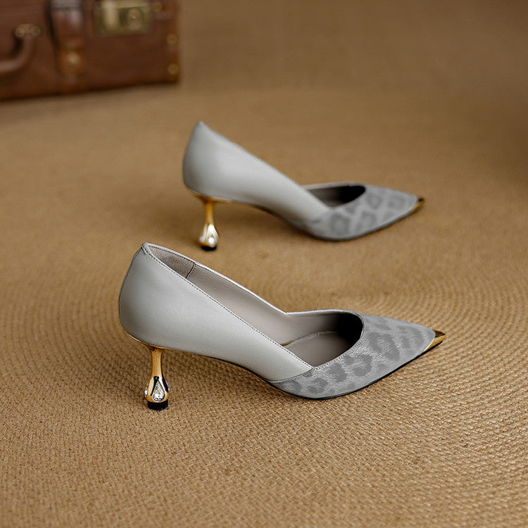 Clair genuine leather heels for women