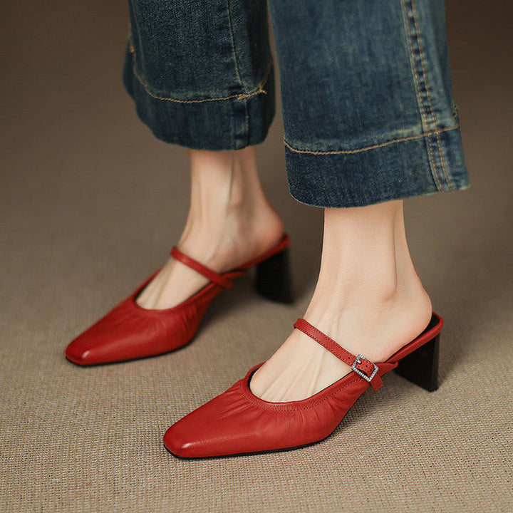 Vanya mary jane mules for women