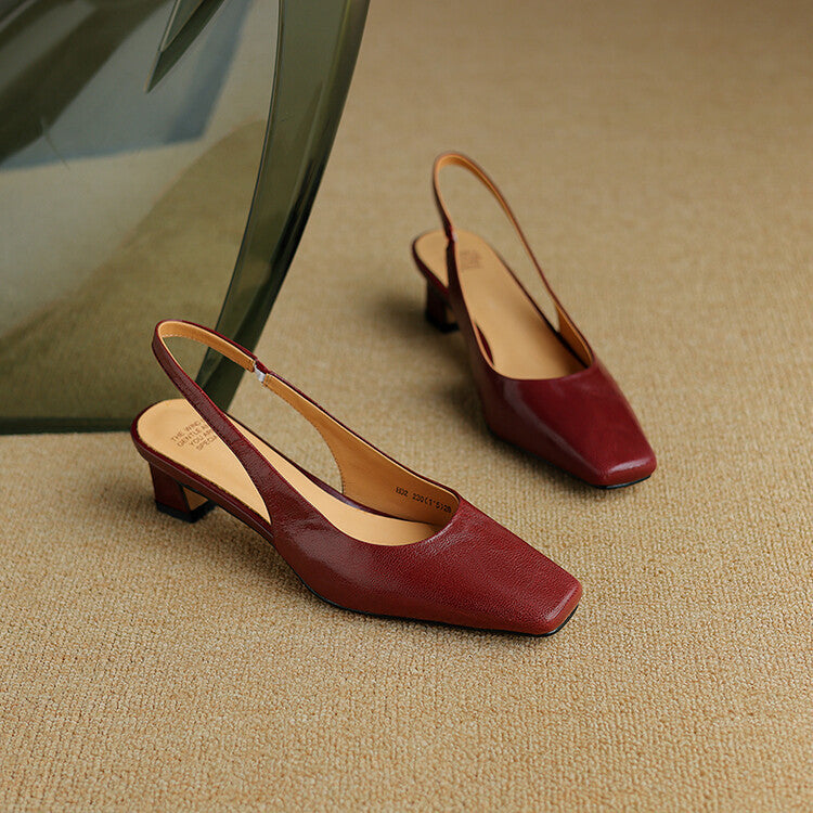 Ersa genuine leather slingbacks for women