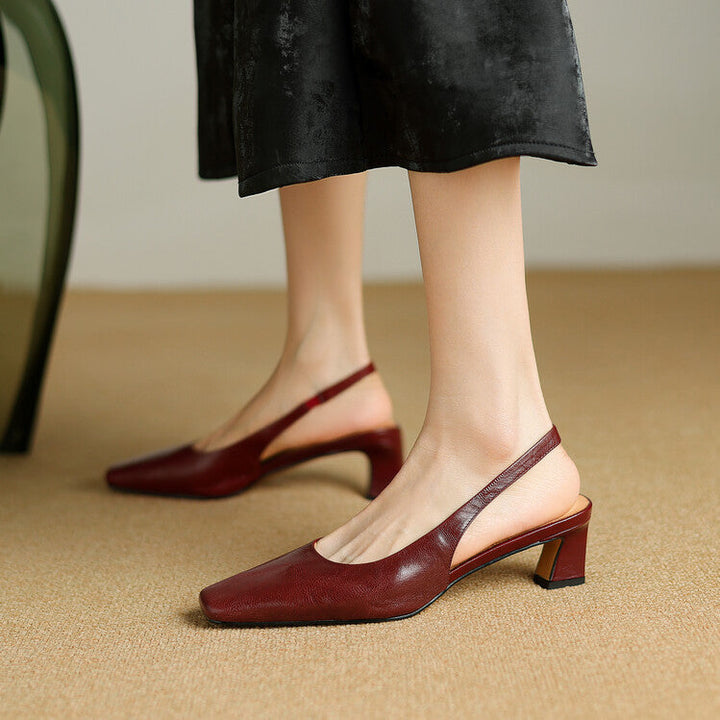 Ersa genuine leather slingbacks for women