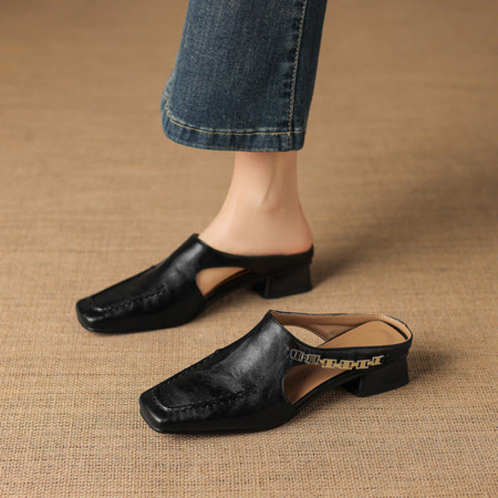 Vyla genuine leather mules for women