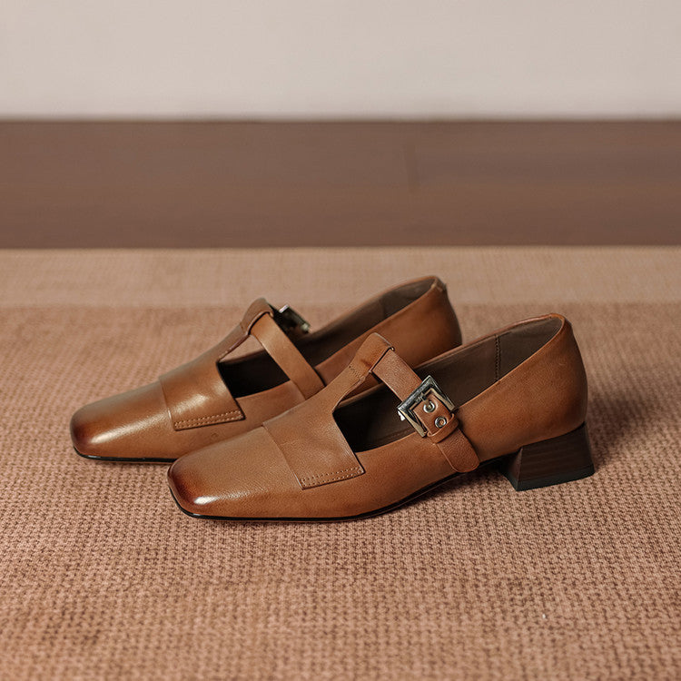 Veyra genuine leather heels for women