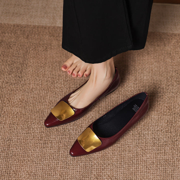 Lorea genuine leather flats for women