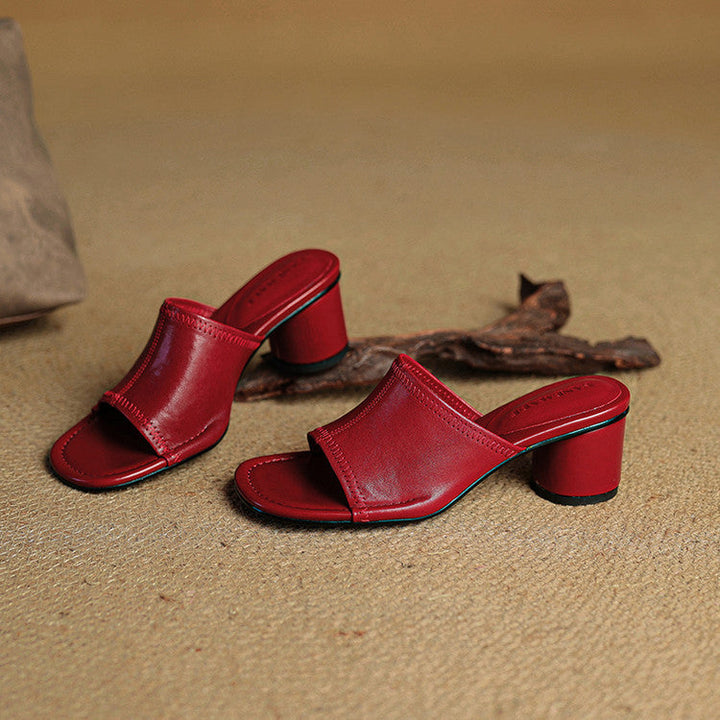 Amira genuine leather mules for women