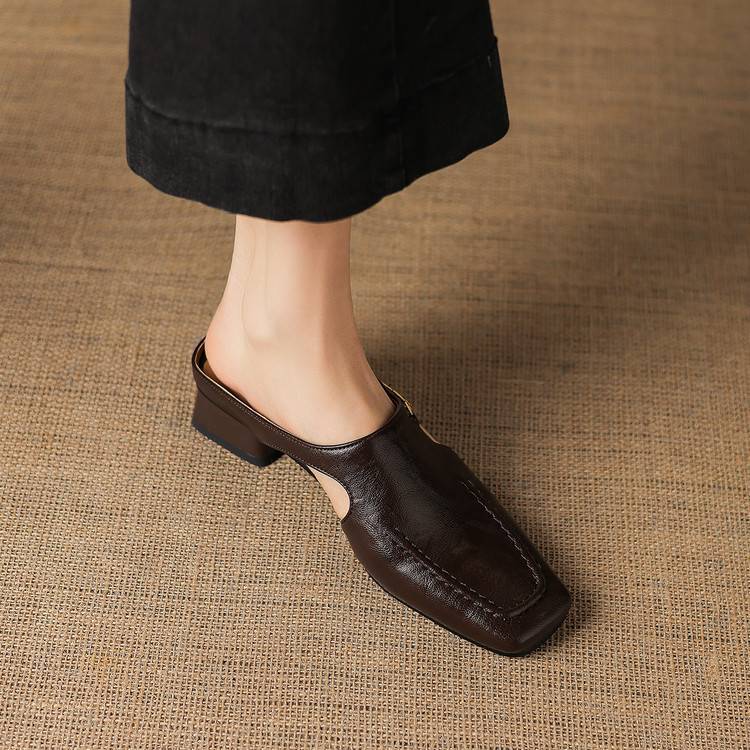 Vyla genuine leather mules for women