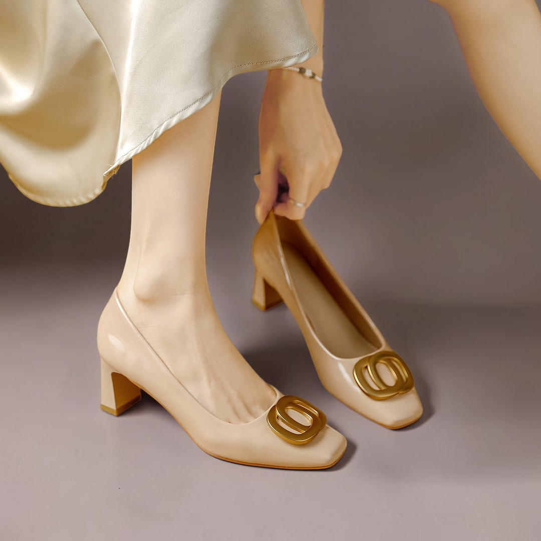 Tyra leather heels for women