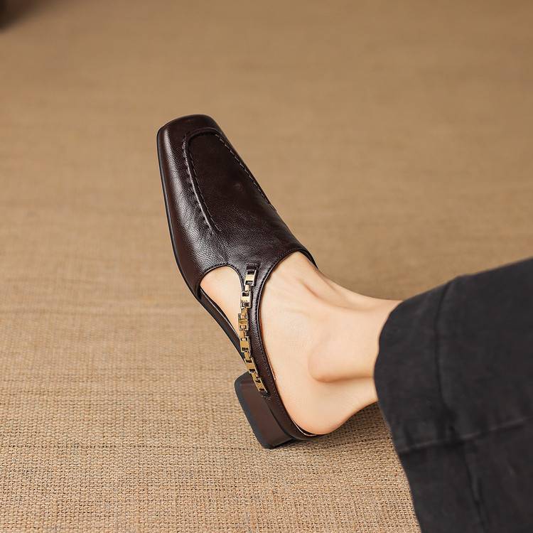 Vyla genuine leather mules for women