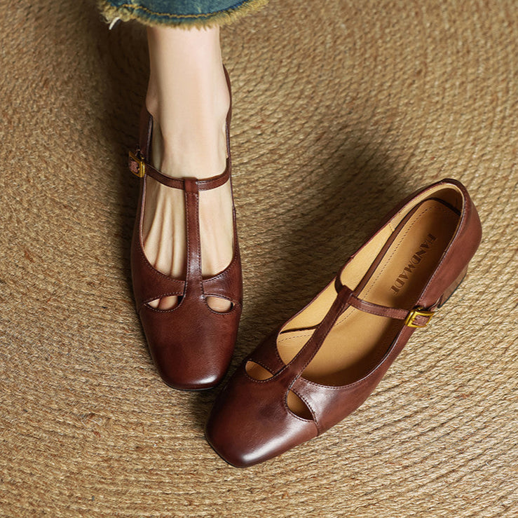 Alysa genuine leather heels for women
