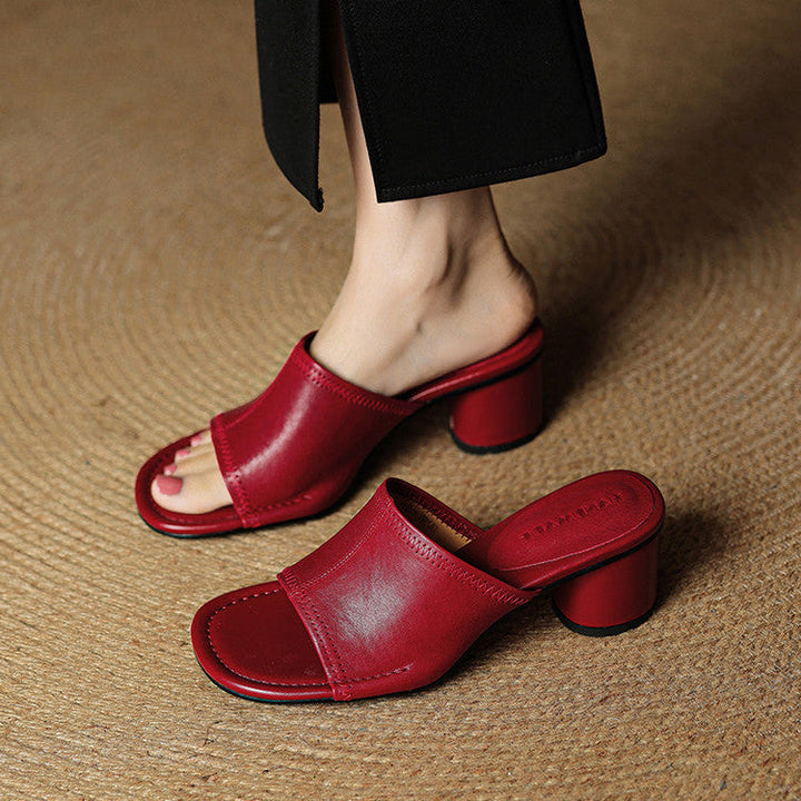 Amira genuine leather mules for women