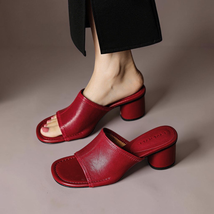 Amira genuine leather mules for women