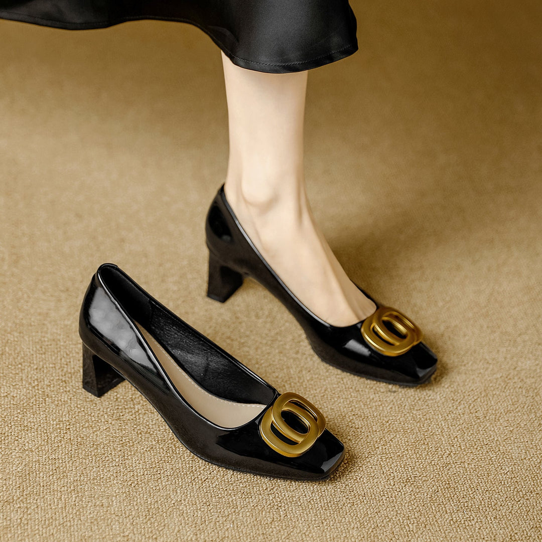 Tyra leather heels for women