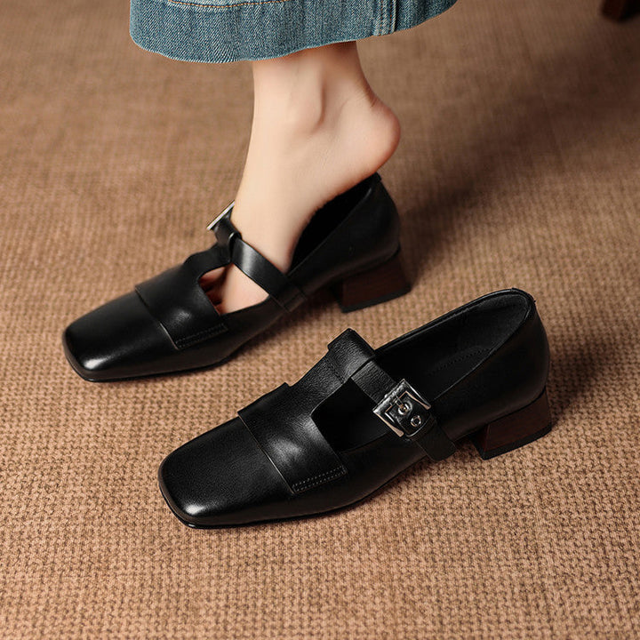 Veyra genuine leather heels for women