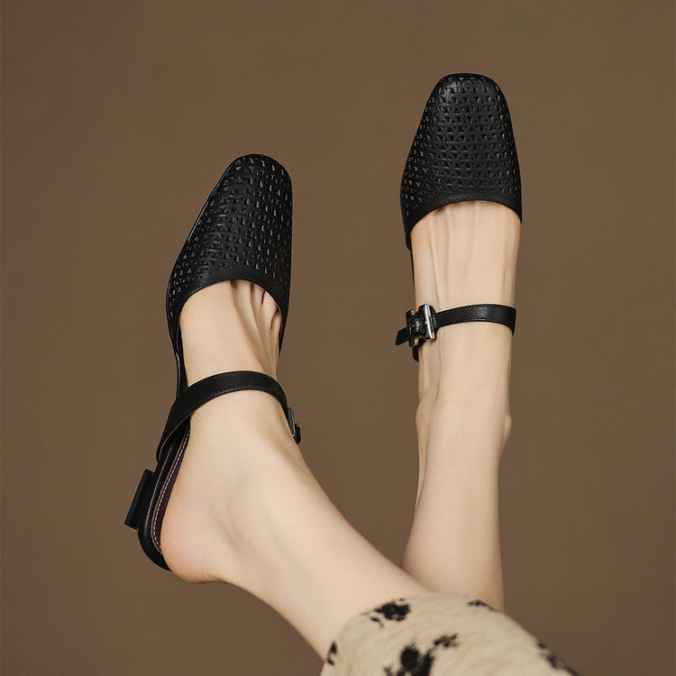 Nilda genuine leather mules for women