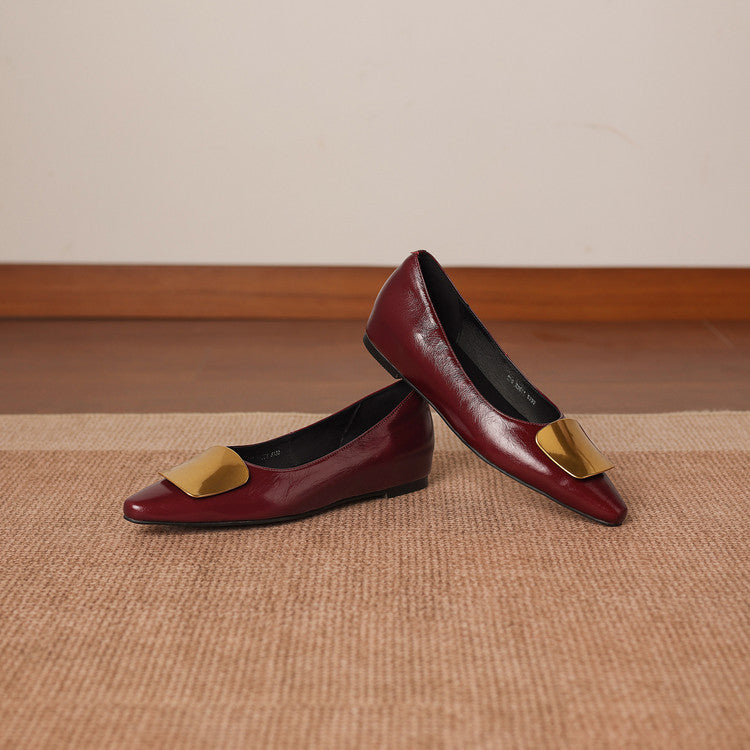 Lorea genuine leather flats for women