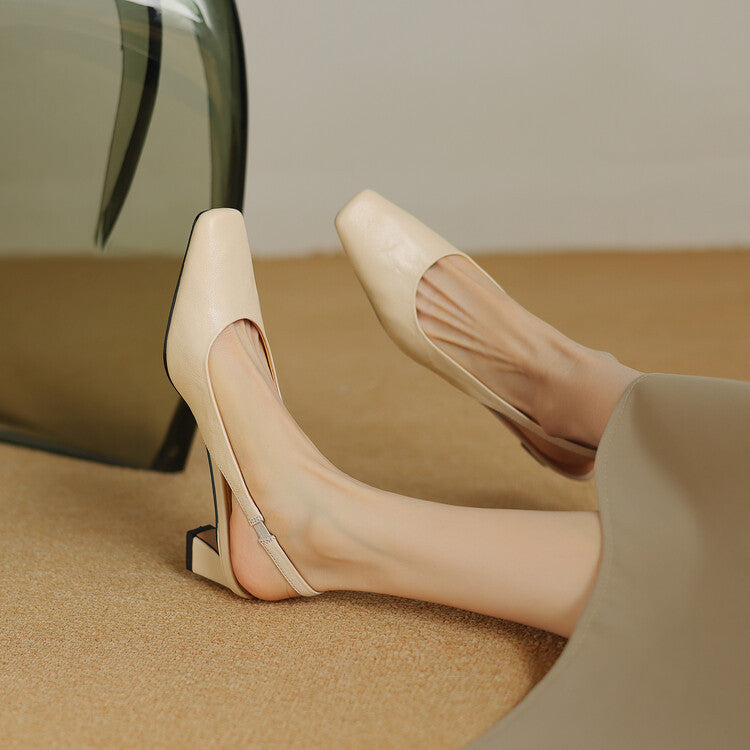 Ersa genuine leather slingbacks for women