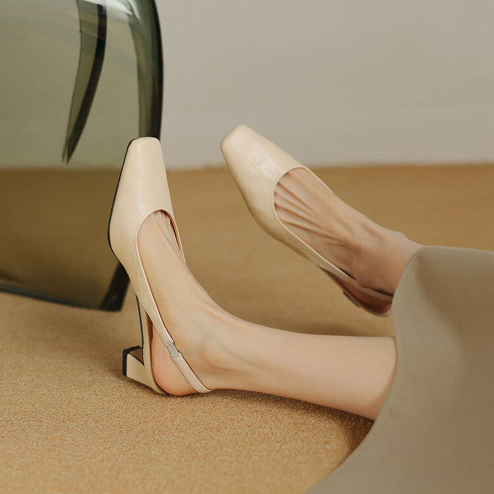 Ersa genuine leather slingbacks for women
