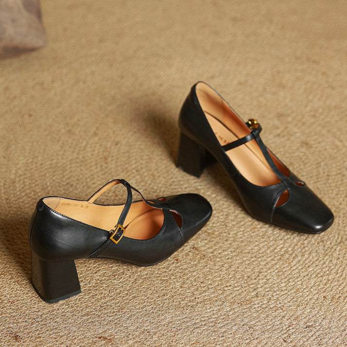 Alysa genuine leather heels for women