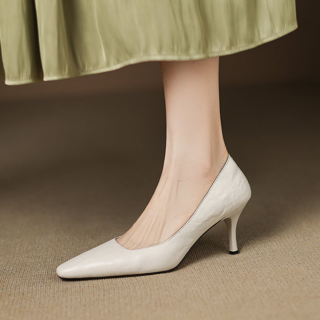 Zala genuine leather heels for women