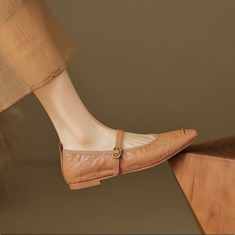 Wani leather flats for women