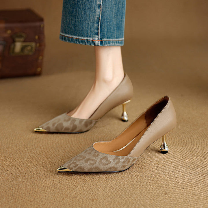 Clair genuine leather heels for women
