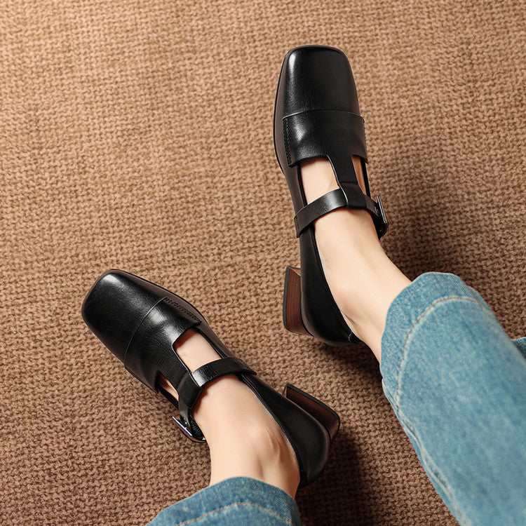Veyra genuine leather heels for women